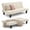 Beige, variant on Lifarythm Futon Sofa Bed, Futon Couch with 3 Adjustable Backrest Convertible Twin Size Modern PU Leather Sleeper Sofa for Living Room 69", Beige