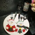 thumbnail image 3 of Tenedor de Navidad Porta cuchillos Bolsa de cubiertos linda para la mesa de la cena en el hogar Fiesta navideña Árbol de Navidad, 3 of 8