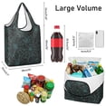 thumbnail image 3 of 5 Pack Foldable Shopping Bag,Halloween Spider Web Pattern Reusable Grocery Bags with Pockets,Large Reusable Tote Bags with Handles Waterproof & Lightweight, 3 of 6
