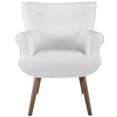 thumbnail image 4 of Modway Cloud Tufted Polyester Fabric Accent Chair in White and Walnut, 4 of 5