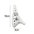 thumbnail image 2 of Ocarina de cerámica de 12 agujeros, idea de regalo pintada a mano para músico principiante, fácil de aprender 366, 2 of 5