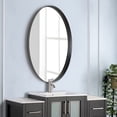 thumbnail image 4 of Open Box ANDY STAR 24 x 36 Inch Oval Deep Metal Frame Wall Mirror, Matte Black, 4 of 9
