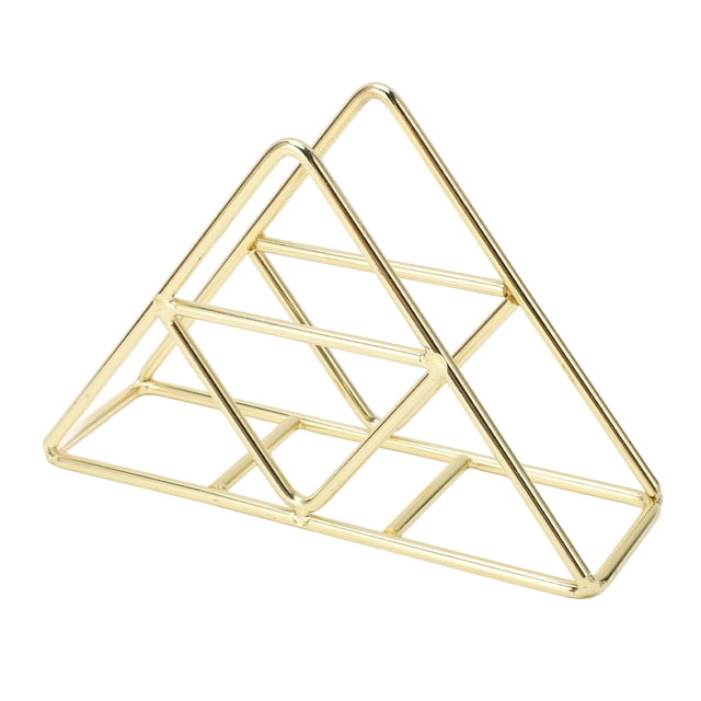 Porta Servilletas de Metal Nikou Engrosado Triangular Vertical Dorado