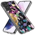 thumbnail image 2 of MUNDAZE Samsung Galaxy S21 Ultra Shockproof Clear Hybrid Protective Phone Case Zebra Stripes Tropical Flowers Purple Blue Summer Vibes Cover, 2 of 5