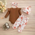 thumbnail image 5 of mgoYE Newborn Baby Girl Clothes Preemie Baby Girl Outfits Romper Fall Winter Outfits Gifts for Girls Cute Pant Sets, 5 of 9