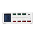 thumbnail image 4 of Estación de carga USB de 8 puertos de 100 W Estación de carga USB C multipuerto con pantalla LCD para tabletas de teléfonos inteligentes 100-240 V WLX 818D Enchufe del Reino Unido, 4 of 10