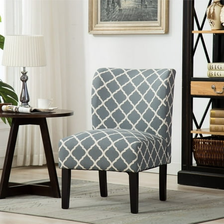 

The Curated Nomad Pavilion Upholstered Armless Accent Slipper Chair Blue Geometric