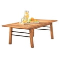thumbnail image 2 of Vifah Gloucester Contemporary Patio Wood Sofa Table in Golden Oak, 2 of 7