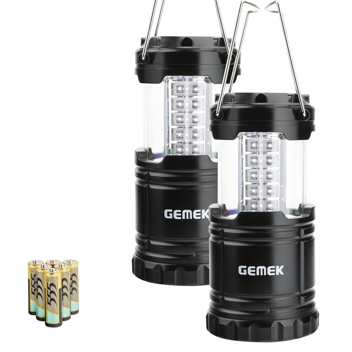 Black Very Bright Mini Lantern 11 LED Batteries Included Camping Emergency 
