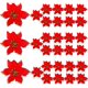 thumbnail image 1 of 30 piezas de decoración de árbol de Navidad artificial con flores rojas para boda o Navidad, 1 of 5