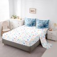 thumbnail image 5 of spefrowx Seashell Coral Twin Bedding for Kids, Swirl Textured Marble Starfish Bedding Comforter Set, Stars Reversible, 7pcs, 5 of 6