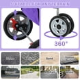 thumbnail image 6 of YRLLENSDAN 3 Wheels Dog Strollers Pet Strollers Cat Strollers with Cup Holder & Removable Liner Waterproof Doggy Stroller for Small Medium Dogs, Purple, 6 of 7