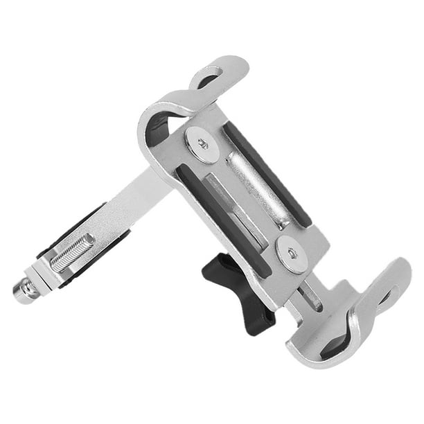 Advancent Soporte para teléfono móvil para manillar de bicicleta con almohadillas de silicona Soporte de aleación de aluminio Dispositivos de montaje Ciclismo Plata No giratorio Advancent OD019783-09