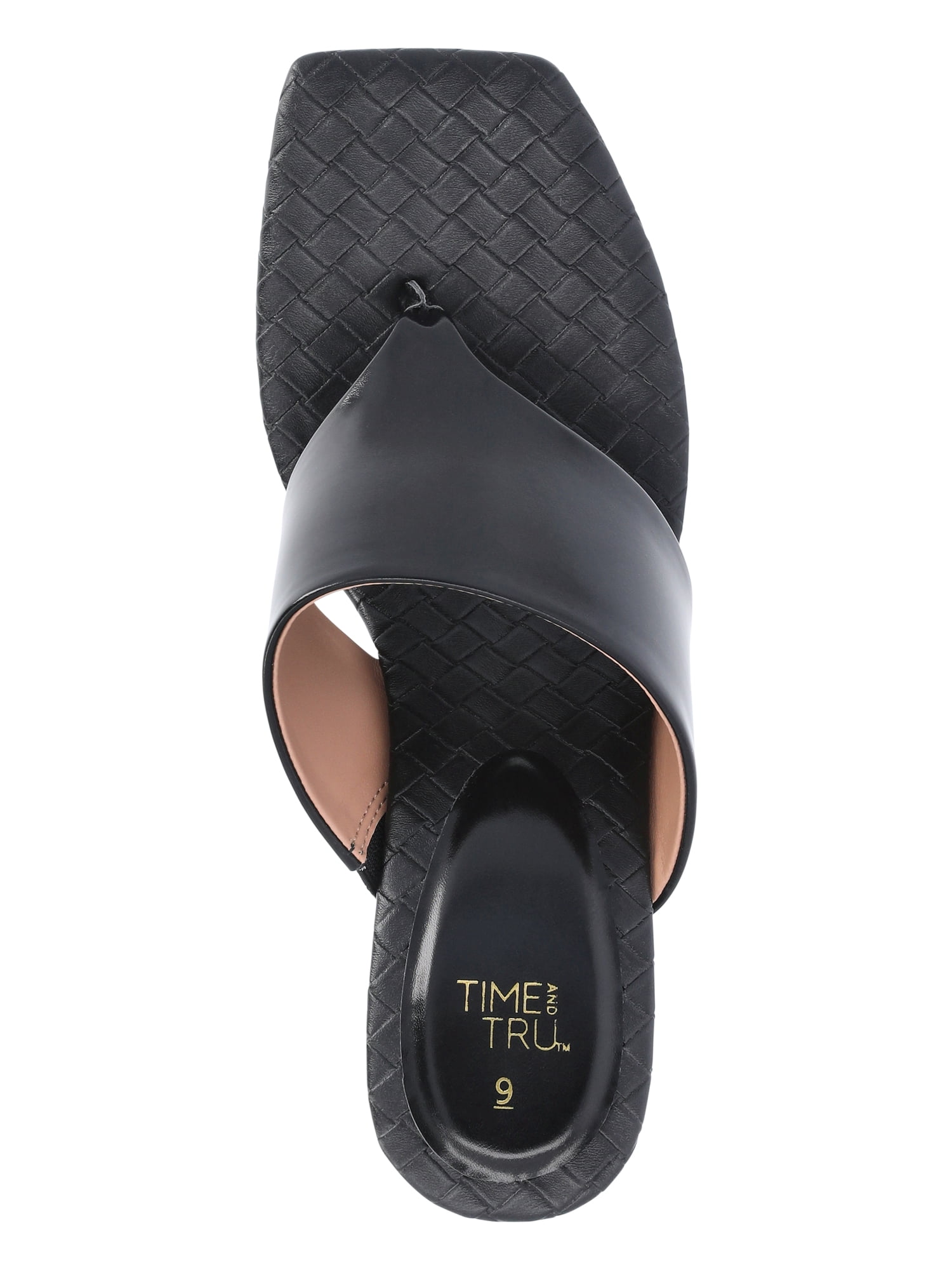 Time and Tru Women's Heeled Thong Sandals