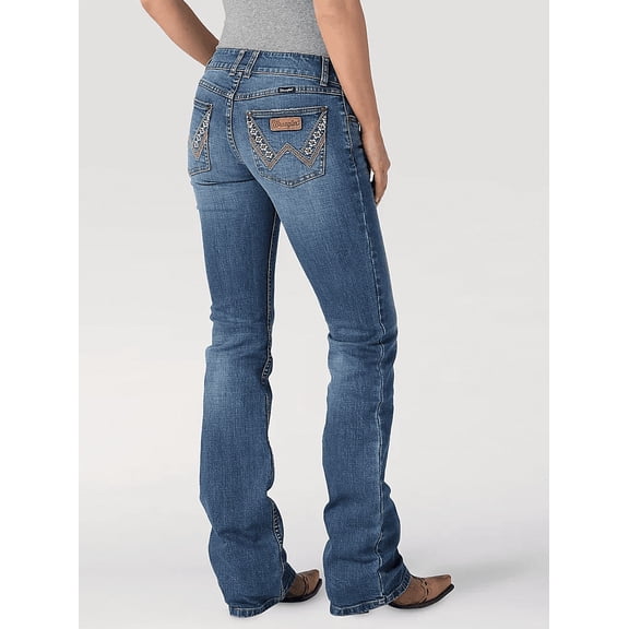 Wrangler Women's Retro Medium Wash Low Cut Sadie Bootcut Jeans - 112328359 26W x 30L