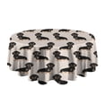 thumbnail image 5 of Cute Dachshund Round Tablecloth 60"x60",Wrinkle Wipeable Table Cloth for Kitchen Dining Room Picnic Patio Party, 5 of 6