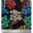 thumbnail image 1 of Soimoi Black Cotton Duck Fabric Artistic Floral Printed Fabric 1 Yard 42 Inch Wide, 1 of 3
