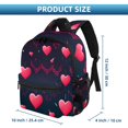 thumbnail image 2 of Valentine's Day Love ECG Cute Book Bag with Adjustable Shoulder Strap, Large Capacity, Printed Design - Cute Accessories Backpack, 2 of 6