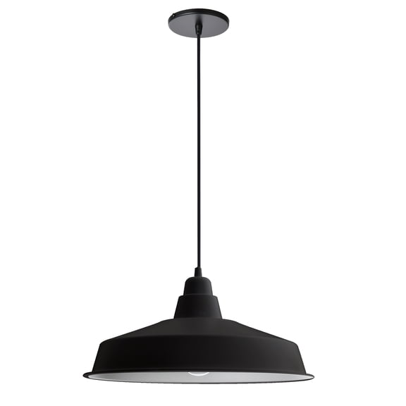Dainolite 1 Light Matte Black Pendant