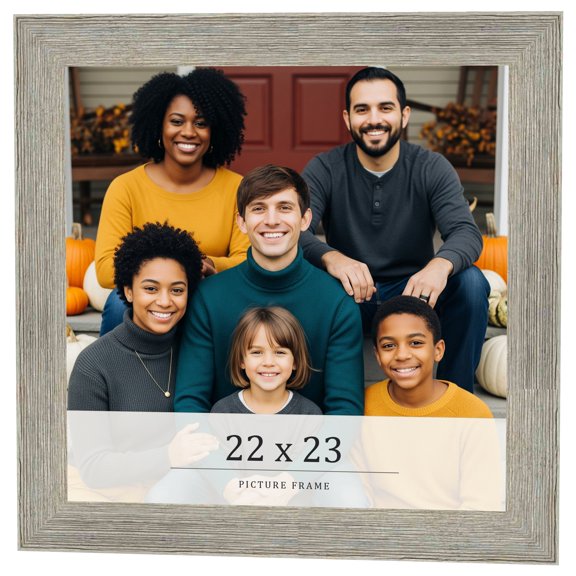 22x23 Frame Grey Real Wood Picture Frame Width 1.5 Inches | Interior Frame Depth 0.5 Inches | Barn