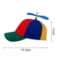 thumbnail image 5 of Waroomhouse Summer Women Baseball Hat Colorful Rainbow Colorblock Propeller Decor Long Brim Camping Hiking Fishing Climbing Cap, 5 of 7