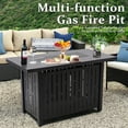 thumbnail image 6 of Vineego 43" Gas Fire Pit Table with Free Blue Fire 50,000 BTU Outdoor Heating All Weather Propane Fire Pit, 6 of 7
