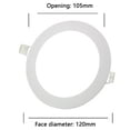 thumbnail image 2 of Focos empotrables para baño, ultraplanos, IP44, a prueba de salpicaduras, 3 unidades, LED de 6 W, blanco cálido, 115 mm de diámetro, 2 of 6
