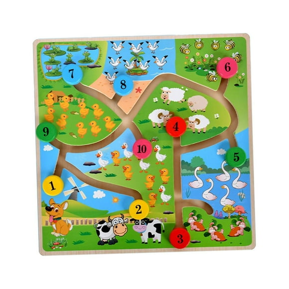 figatia Wooden Maze Toys Space s Puzzle Toys Development Space Learning Education number model