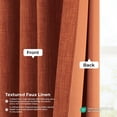 thumbnail image 6 of Desert Orange Faux Linen Room Darkening Curtains for Bedroom & Living Room Curtains (1 Panel), 50W X 84L, 6 of 10
