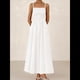 thumbnail image 5 of Vestidos Largos de Verano para Mujer, Vestido Informal con Tirantes Finos, Fruncido, Corte A, y Fluido. XXL, 5 of 7