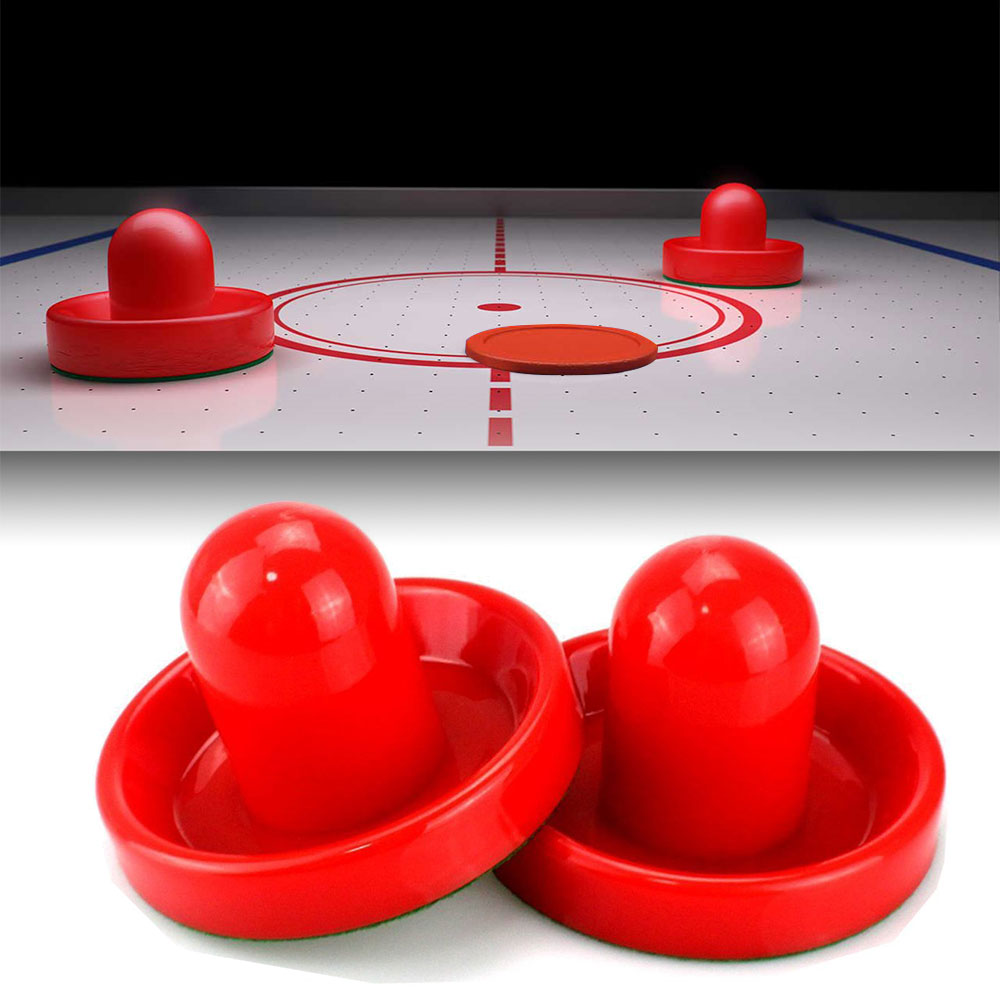 Lot De 4 Palets Pour Hockey Sur Air - Rondelles De Rechange Bleues Ou Rouges - Pour Tables De Jeu - 11