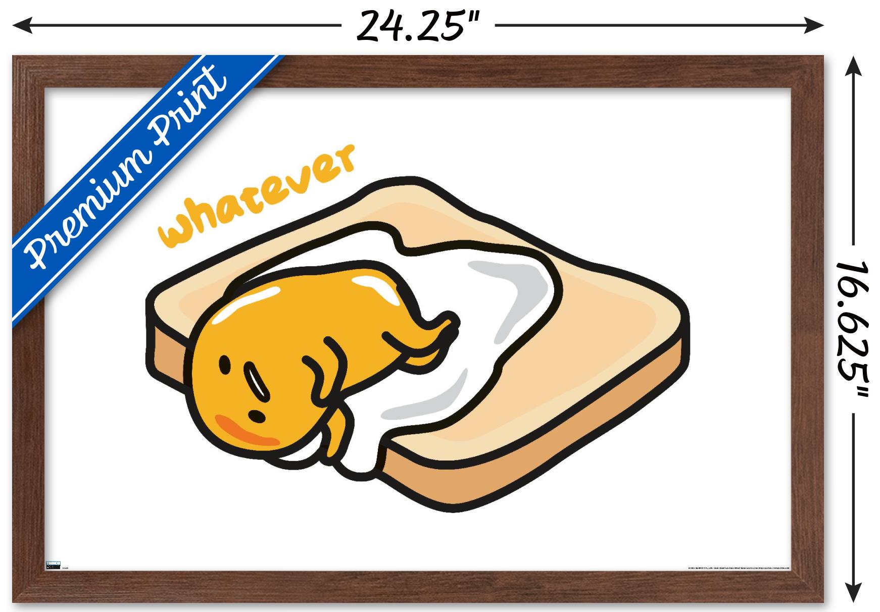 Gudetama - Whatever Wall Poster, 14.725" x 22.375" Framed
