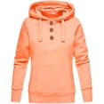 thumbnail image 1 of Pompotops Femmes Solide Bouton à Capuche Manches Longues Pull Tops Chemise, 1 of 4