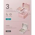 thumbnail image 4 of Caja de Joyas SONGMICS Estuche de Viaje Organizador de 2 Capas Rosa Jelly, 4 of 7