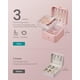 thumbnail image 4 of Caja de Joyas SONGMICS Estuche de Viaje Organizador de 2 Capas Rosa Jelly, 4 of 7