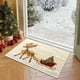thumbnail image 4 of Christmas Holiday Embroidery Style Non-Slip Absorbent Kitchen Floor Mat, Washable Indoor Doormat for Entryway Bathroom Laundry Room Decor, 4 of 6