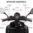 thumbnail image 5 of QEEKA Mobility Scooters for Seniors & Adults,3-Speed Medical Electric Golf Mobility Scooter Battery Powered with Rear Lock Box & Golf Cart Rack Adjustable Seat,Red, 5 of 10
