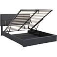 thumbnail image 3 of Queen Size Upholstered Platform Bed with Hydraulic Storage System,No Box Spring Needed, 3 of 7