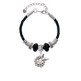 thumbnail image 2 of Delight Jewelry Silvertone Birds Nest with Eggs Big Sister Celtic Knot Leather Bead Bracelet, 7"+2" Extender, 2 of 4