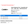thumbnail image 2 of Clutch Alignment Tool - Compatible with 1977 - 1982, 1987 - 1988 Porsche 924 1978 1979 1980 1981, 2 of 2