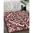 thumbnail image 2 of Ahgly Company Indoor Square Patterned Flamingo Pink Area Rugs, 5' Square, 2 of 6