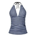 thumbnail image 3 of MKLEKYY Haut de Tankini pour Femme Sans Bas, Haut de Maillot de Bain à Col en V, 3 of 3