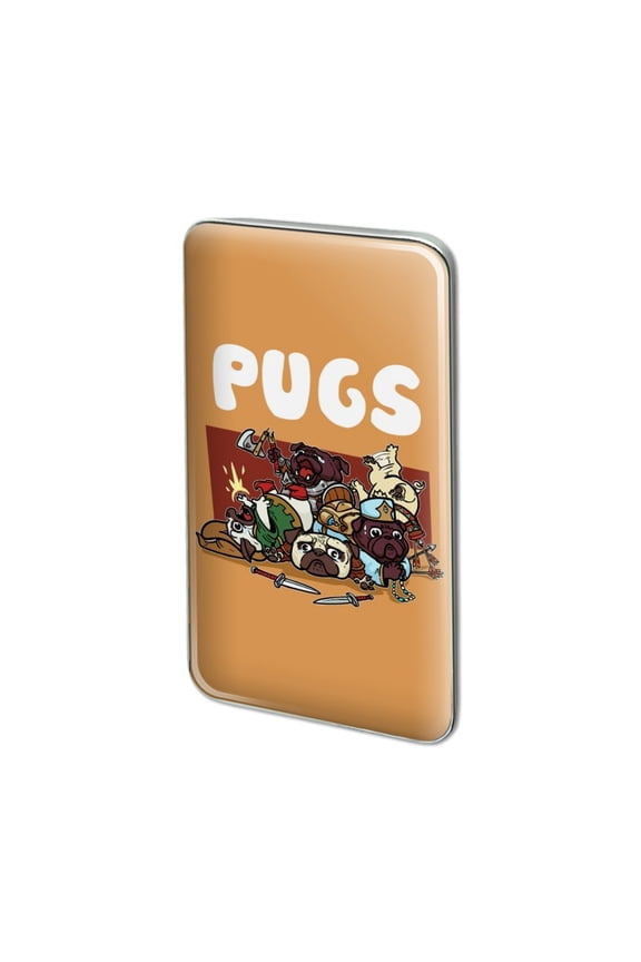 PUGS Games RPG Pickup Groups LFG Rogue Wizard Warrior Ranger 2 Metal Rectangle Lapel Hat Pin Tie Tack Pinback