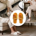 thumbnail image 7 of FUIALDOLG Hello Fall Print Open Toe House Slippers for Women Men Soft Cotton Indoor Slippers Comfortable Slip On Bedroom Shoes, Size 10.5-11.5, 7 of 7