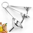 thumbnail image 4 of ENJOYW 3Pcs/Set Stainless Steel Funnel Filter Wide Mouth Strainer Kitchen Gadgets Tools Funnel, 4 of 7