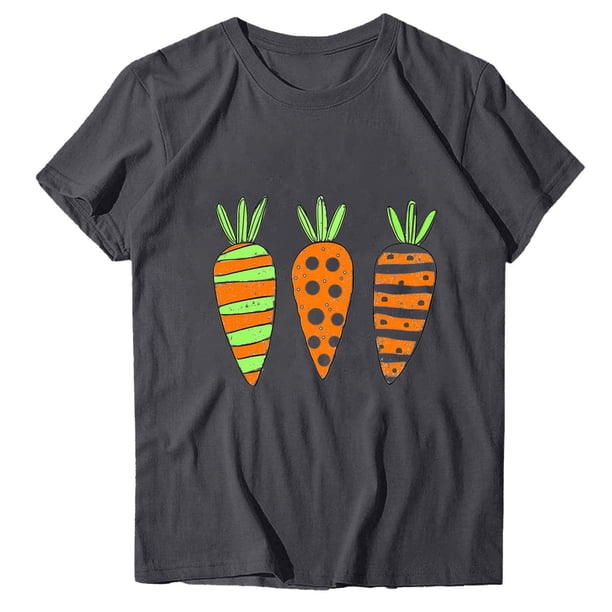 Camisetas de Manga Larga de las Mujeres con Estampado de Pascua, Cuello Redondo Suelto Casual Top para el Uso Diario de Primavera