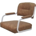 thumbnail image 4 of Swivel Metal Counter Stool 26" Seat - M-110 - Pecan Brown Vinyl - White, 4 of 4