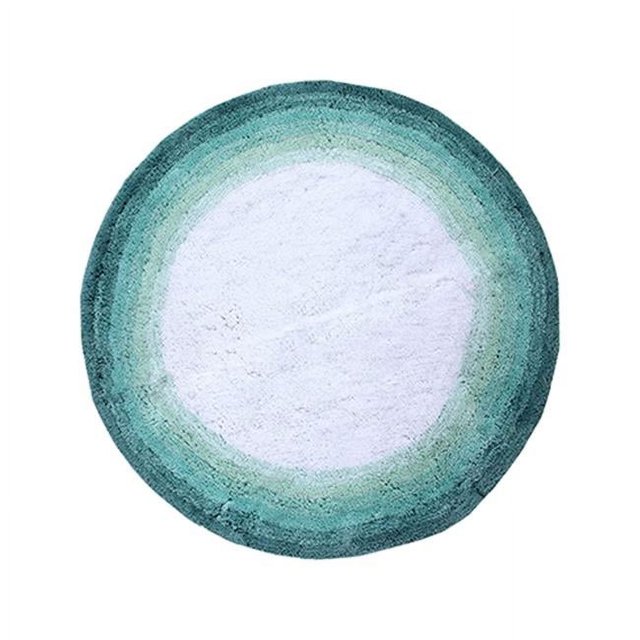 Better Trends BATO30RTU Better Trends Torrent Collection 100% Cotton 30' Round Bath Rug in Turquoise