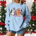 thumbnail image 2 of SELONE Sweatshirt for Women Oversized Crew Neck Merry Christmas Holiday Pullover Long Sleeve Shirt Loose Outerwear, 2 of 5