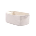 thumbnail image 2 of HaoXun 10L Rectangular Rope Storage Basket with Handles - 32.5x22.5x14cm Nylon Woven Organizer for Home Nursery, 2 of 6